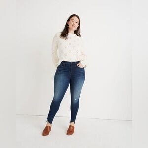 Madewell 10" High-Rise Skinny Jeans:‎ Cutout Tulip Hem Edition Size 32 Tall